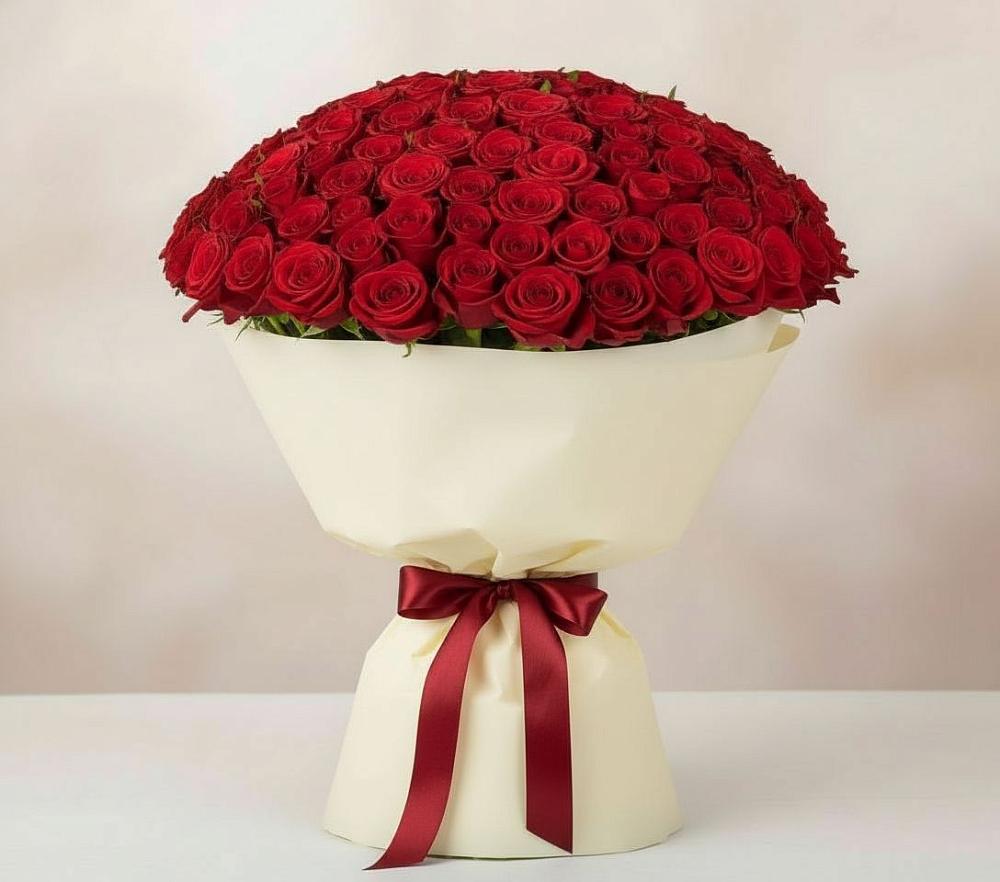Букет 101 Красная роза Милано в Пензе