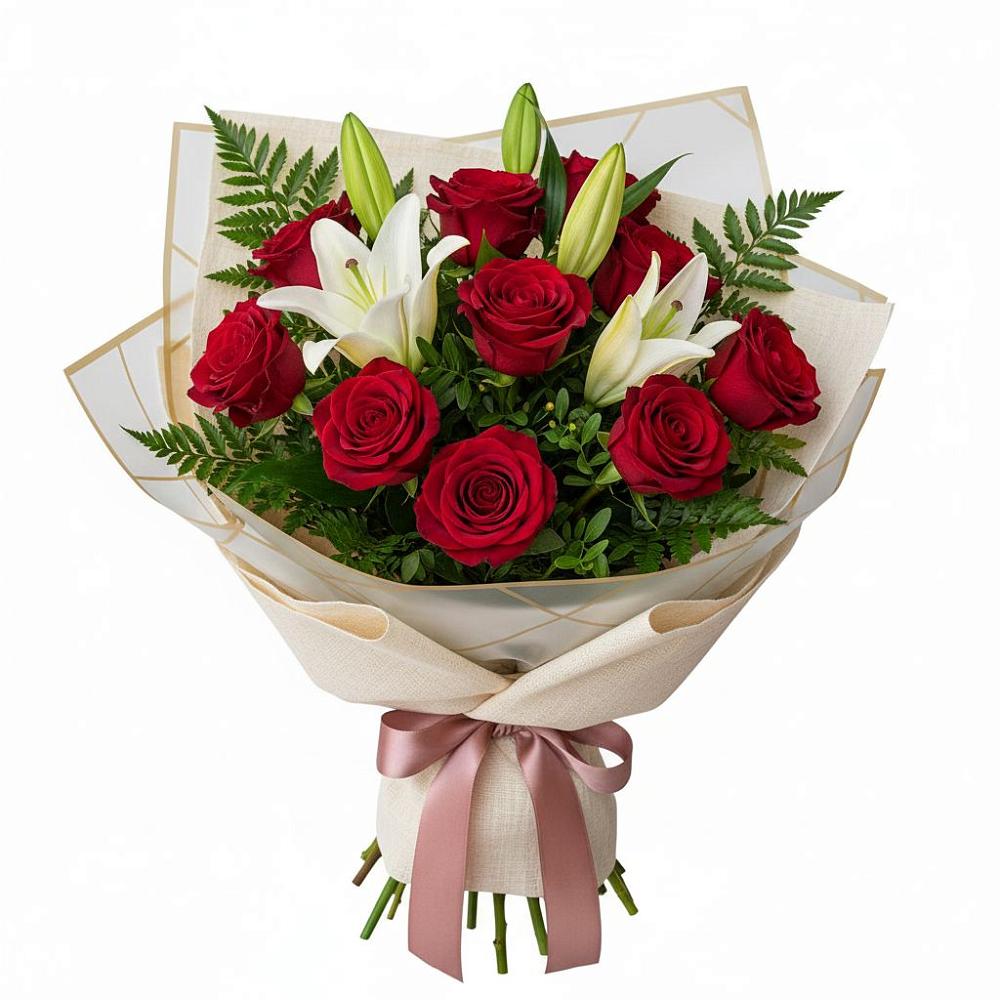 Букет цветов из: Лилии и Розы в Пензе