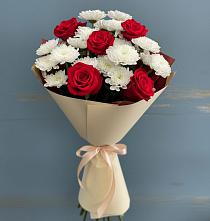 Букет цветов из:  Розы и Хризантемы в Пензе