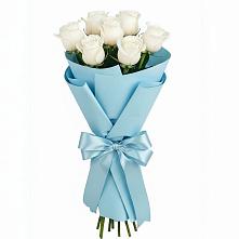 Букет 7 белых роз Проуд в Пензе