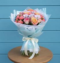 Букет цветов из:  Хризантемы и Розы в Пензе