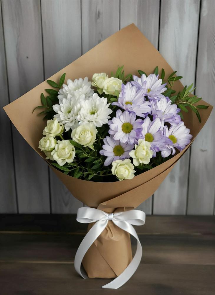 Букет цветов из: Хризантемы и Розы в Пензе